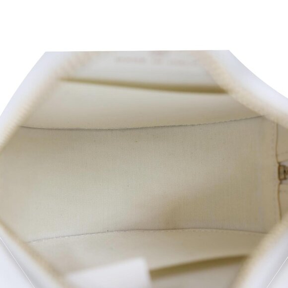 Chanel In The Loop Round Caviar Leather Clutch Crossbody Bag White - Picture 11 of 12